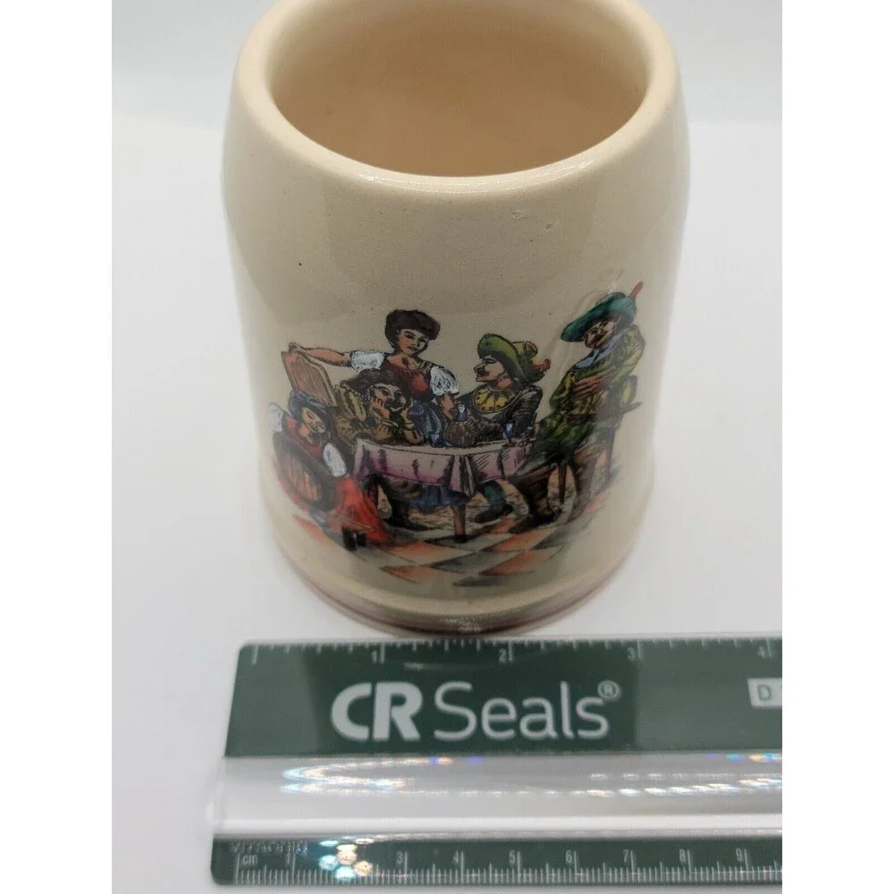 Vtg German Stoneware Beer Stein Pub Drinking Men